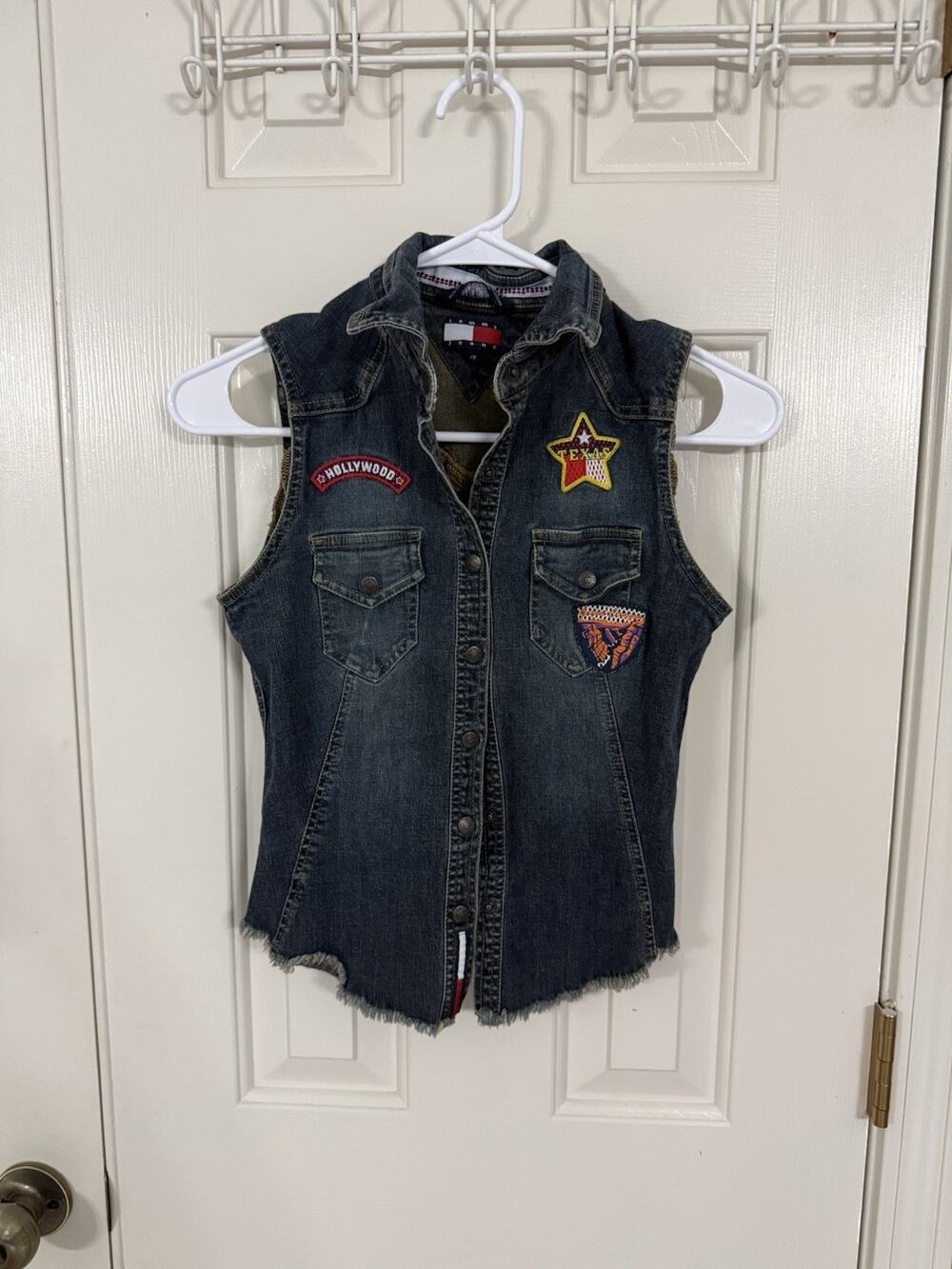 Tommy Hilfiger Y2K Vintage Denim Patch Vest Women’s S